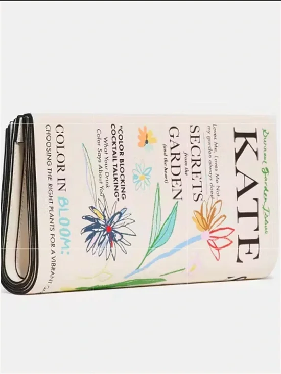 💐Kate Spade Floral Magazine Clutch — Cream with Multicolor Blooms 💐 - Picture 3 of 16